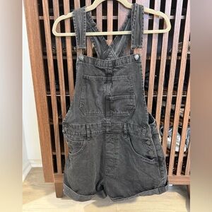 We the Free Black Denim Overalls